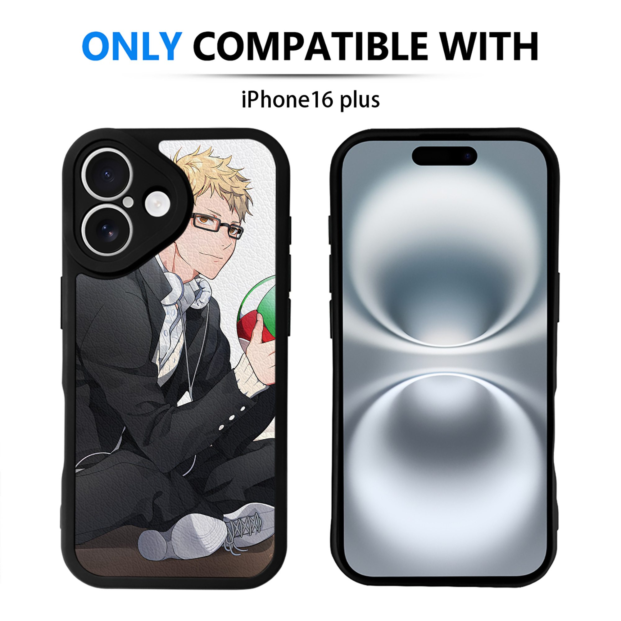 （画像用） ハイキュー!! Haikyu!! 【iPhone 16シリーズ対応】シリコンスマホケース（レザー調） 材質：シリコン